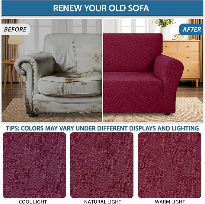 ZNSAYOTX 1 Piece Stretch Loveseat Covers - Image 5