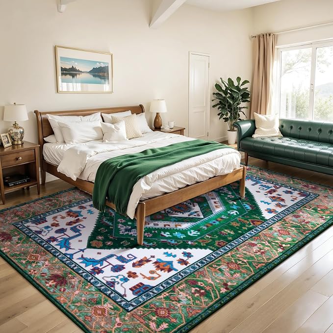 SERISSA 6x9 Washable Non Slip Boho Area Rug - Image 3