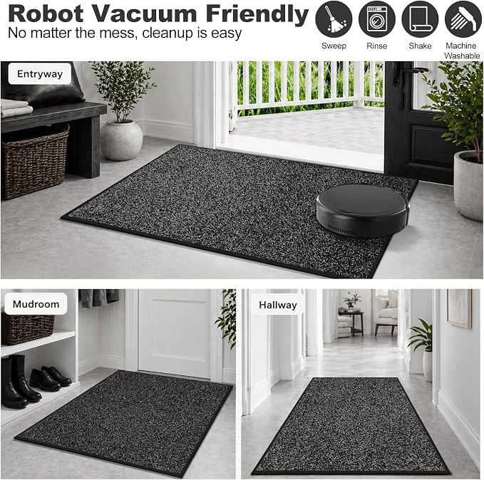 Super Absorbent Front Door Mat, Non-Slip Washable Indoor Doormats, Low Profile - Image 5