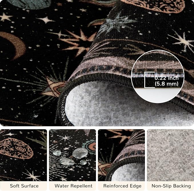 Vacuum-Friendly, 8x10 Washable Area Rug - Image 3
