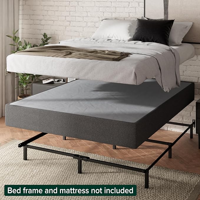 ZINUS 9 Inch Full WonderBox(TM) Smart Box Spring, Quick Assembly Mattress Foundation, Durable Metal Frame, Grey