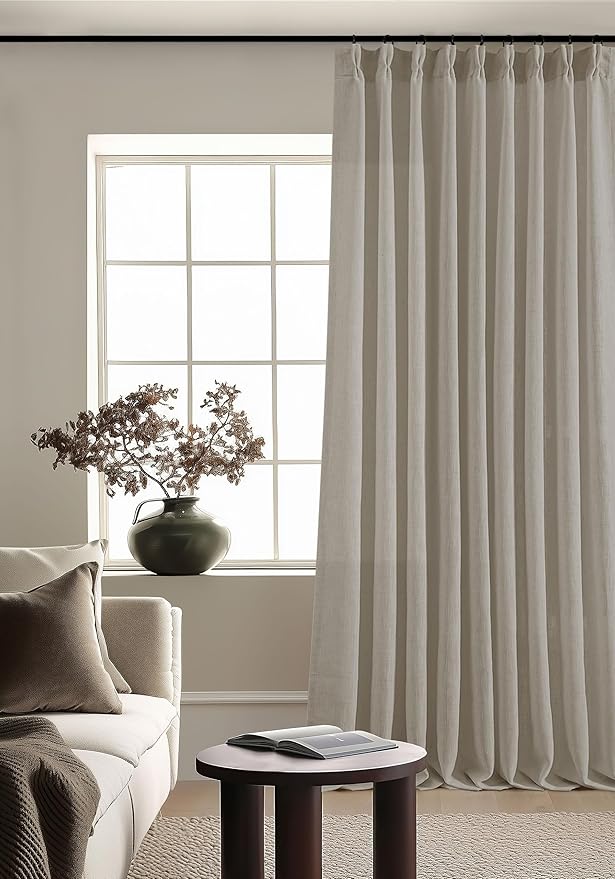 Extra Wide Curtains 90 Inches Long 60 Inch Width Burlywood Birch | Light - Image 9