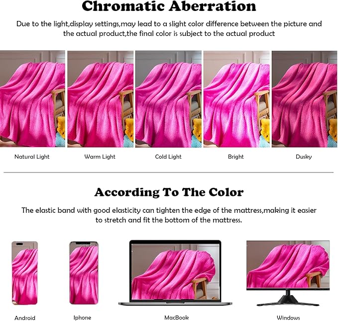 NEWCOSPLAY Super Soft Throw Blanket Hot Pink Premium Silky Flannel Fleece Leaves Pattern Lightweight Bed Blanket All Season Use (Hot Pink, Throw(50"x60"))