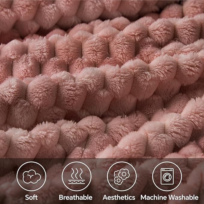 BEDELITE Dusty Pink Twin Blanket - Image 3