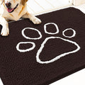 OLANLY Dog Door Mat for Muddy Paws 34x21, Paw Print Design Chenille Mud Mat | by OLANLY
