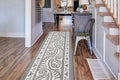 Custom Length Cut to Size Tribal Ethnic Southwestern Inspired Hallway Runner Rug, Non Slip Rubber Backed, 31 inch Wide X Customized Length, Mayan Grey, 31 inch X 12 feet