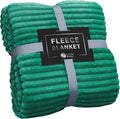 GO Premium Ultra Soft Fleece Blanket, Super Large Queen Size - Emerald Green Color, Perfect Cozy Gift, Super Warm Comfy - ECO-Certified, Hypoallergenic, 90" x 90"