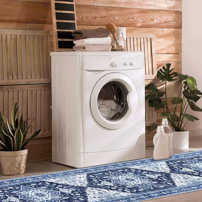 Yamaziot Washable Runner Rug, 2x8 Non-Slip Boho Vintage Hallway Rug Runner - Image 9