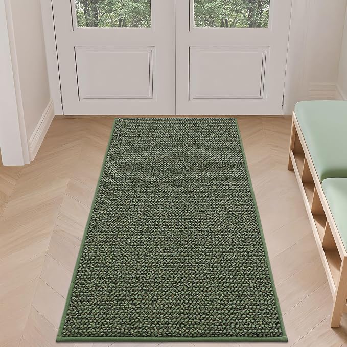 BEQHAUSE Dirt Trapper Door Mat 24" x 60", Non-Slip Washable Doormats, Low by BEQHAUSE