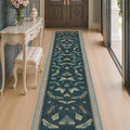 2x10 Hallway Runner Rug, Washable Foldable Green Boho Carpet by HazoHaus