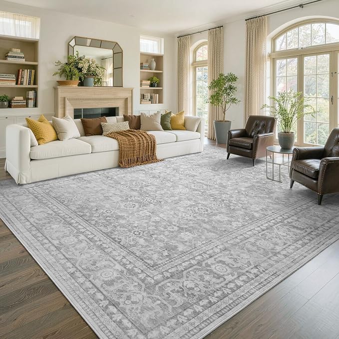 9x12 Ft Extra Large Area Rugs for Living Room, Soft Non-Slip Machine Washable by Lo%CC%80utiRootHome