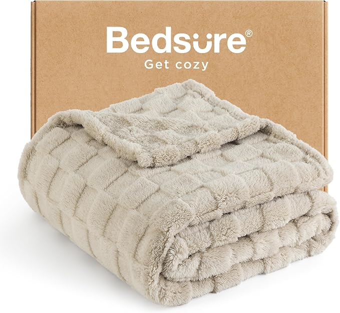 Bedsure GentleSoft Neutral Beige Throw Blanket by Unknown