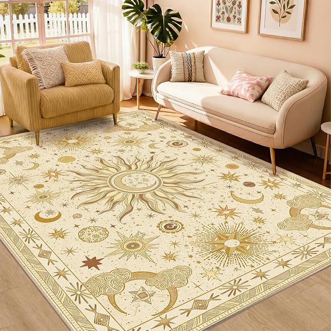 Vacuum-Friendly, 5x7 Washable Area Rug - Image 2