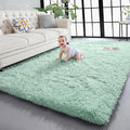 Plush Sage Green Rugs for Bedroom, 3x5 Ft Shaggy Rug Plush Bedside Carpet | by PAGISOFE