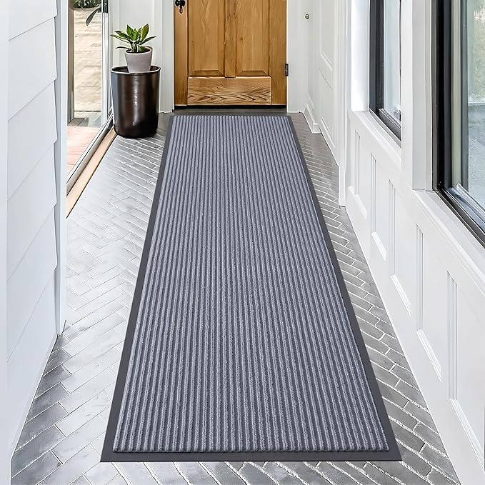 OLANLY Front Door Mat 71x23, Waterproof Heavy-Duty Indoor Outdoor Doormat | Ash by OLANLY
