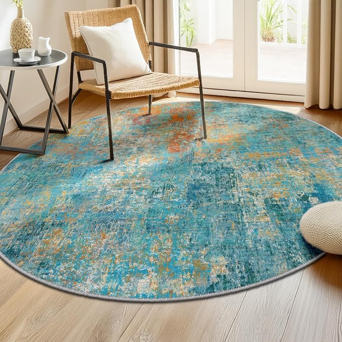 RELEANY Washable Round 8ft Area Rug - Image 2