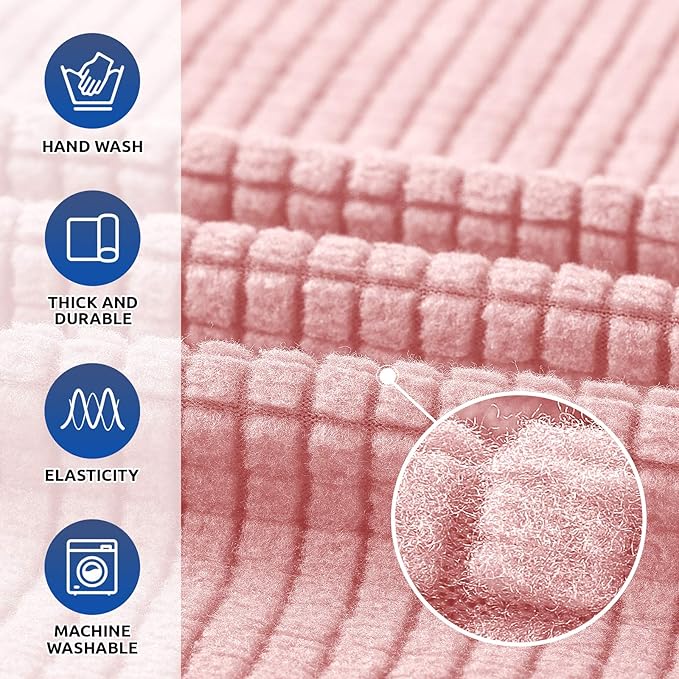 Stretch Oversized Couch Covers for Sofa Slipcover, Dusty Pink | 1-Piece - Image 3
