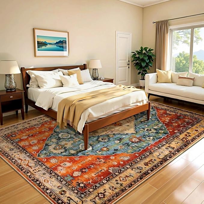 SERISSA 6x9 Washable Non Slip Boho Area Rug - Image 6
