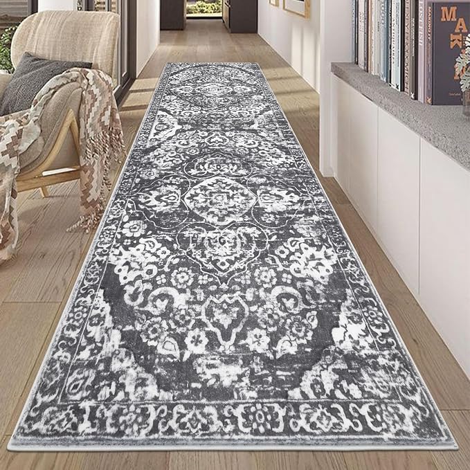 HEBE Hallway Runner Rug 2'8''x8', Washable Non Slip Kitchen Rug Runner | Soft by HEBE