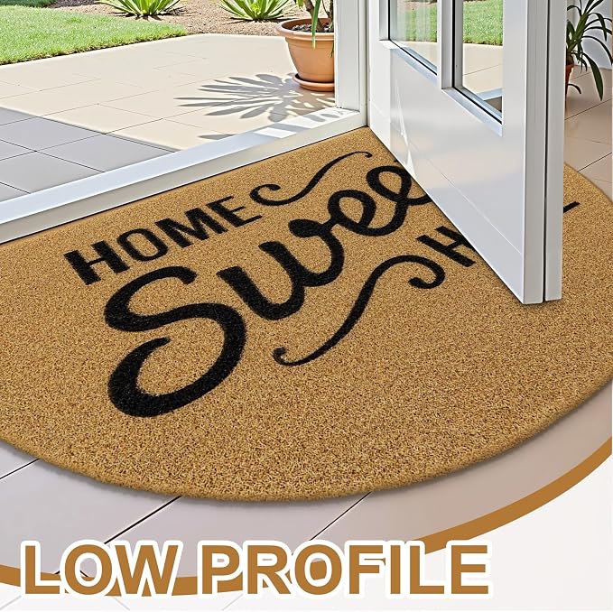 OLANLY Half Circle Front Door Mat, Low Profile Doormat, Stain and Fade Resistant - Image 3