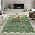 GarveeHome Scalloped Washable Rugs 9x12 Area Rug by GarveeHome