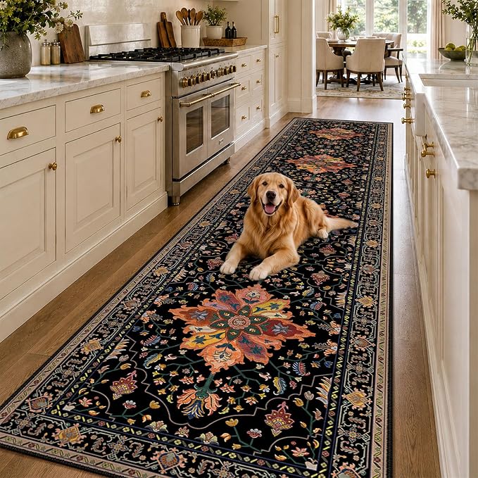 RELEANY Washable Area Rug, Runner 3'x12', Water Repellent, Pet Friendly - Image 2