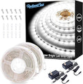 RadiantFlux LED Strip Lights,2 Set of 16.4ft 24V LED Lights,White LED Strip Lights,Super Bright LED 6000K,Light for Bedroom,Luces Led para Cuarto,Strips Lights for Livingroom