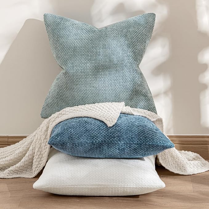 MIULEE Decorative Couch Throw Pillow Covers 20x20 Inch Coastal Blue 2 Pack | - Image 4