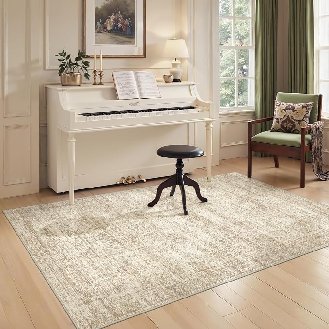 4x6 Area Rug for Entryway, Washable Kitchen Rug, Living Room, Dining Room - Image 5