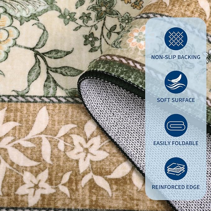 GarveeHome Terracotta Olive Sage Green 2x3 Door Mat Indoor Rugs - Image 7