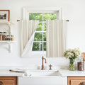 Short Linen Blackout Curtains 30 Inches by LAMIT