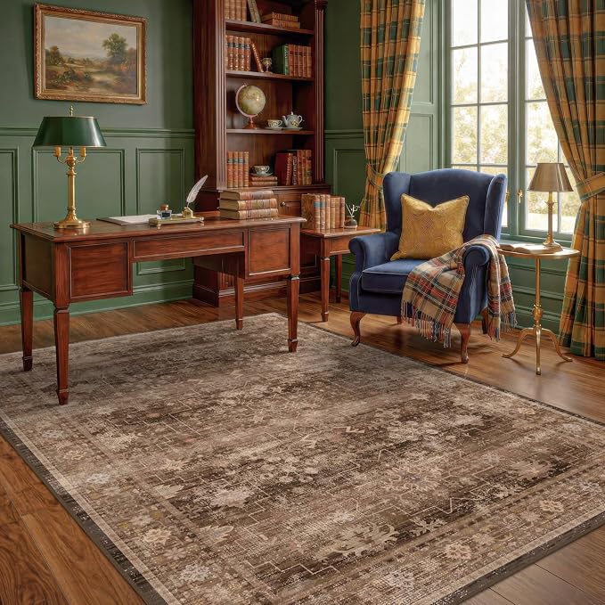 Boho Taupe Brown 5x7 Living Room Rug - Image 9
