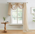 Warm Home Designs 30 Feet Long Sheer Brown Taupe Window Scarf. These XXL Length Valance Window Scarves 54 X 360 Inches in Size. Great as Bed Canopy or Wedding Arch Draping Fabric. AM Taupel 360"