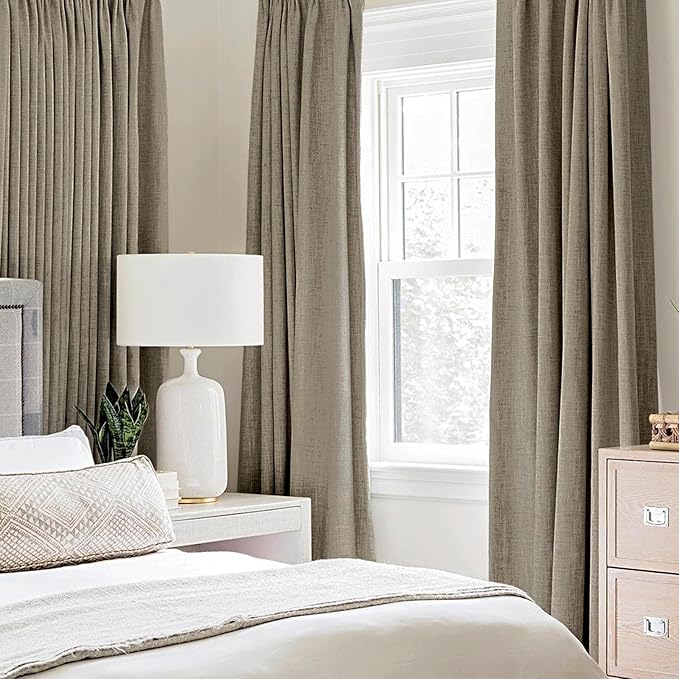 MIULEE 100% Blackout Linen Curtains - Image 2
