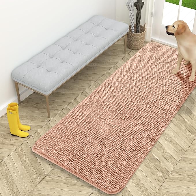 OLANLY Dog Door Mat for Muddy Paws 59x24, Super Absorbent Chenille Mud Mat | by OLANLY