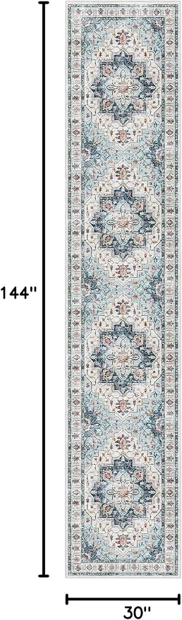 Madane Hallway Runner Rug 2'6''x12' Kitchen Runners Vintage, Entryway and - Image 2