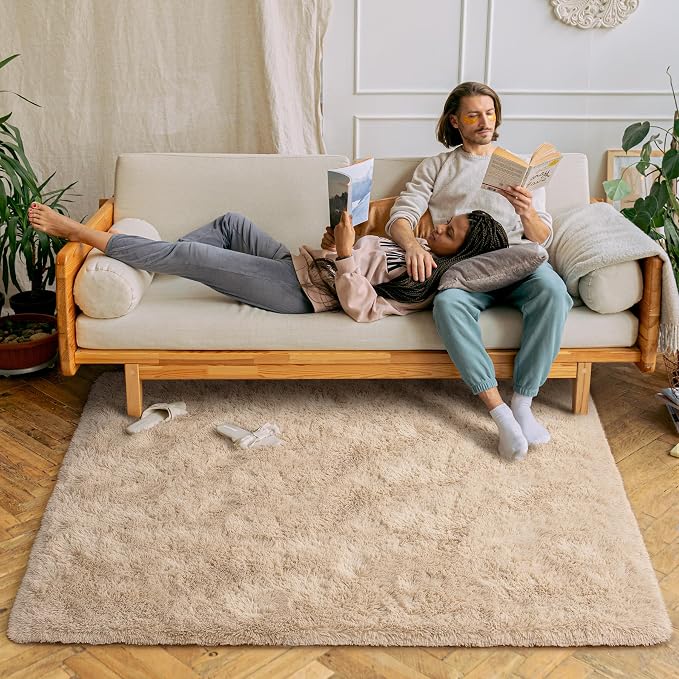 Chicrug Soft Area Rugs for Bedroom Living Room Plush Fluffy Rug 9x12 | Shag - Image 2