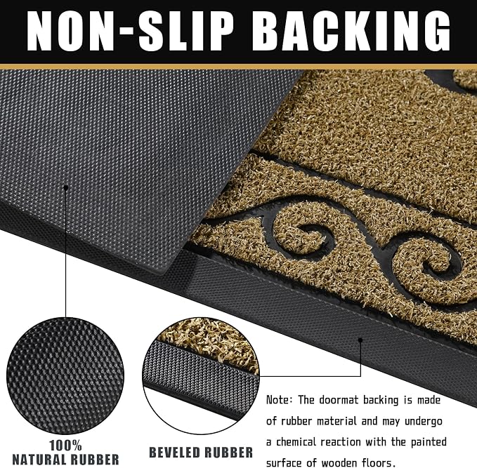 Yimobra Welcome Mats for Front Door 36x24, Heavy Duty Waterproof Outdoor Door - Image 3