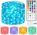 Fairy Lights USB Plug in 33ft 100LEDs with Remote, Warm White 20 Color Changing Light Twinkle Firefly String Lights for Bedroom Party Wedding Christmas Tapestry, Multicolor Colors (USB&Plug)