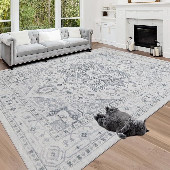 Washable Rugs 5x7 Area Rugs for Living Room, Dining Room, Playroom | Ultra Soft - Image 9