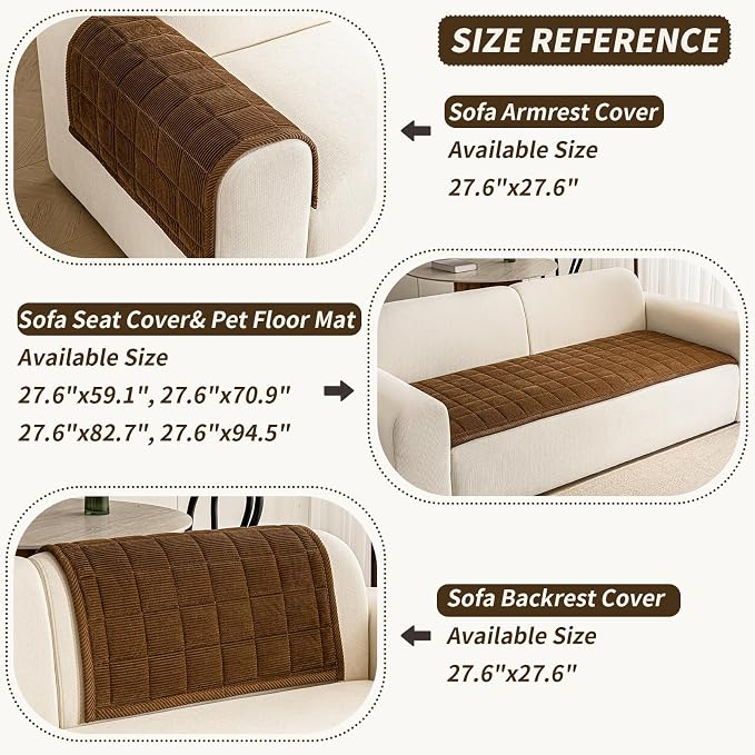 Couch Covers for Dogs Washable, Non Slip Couch Covers for Loveseat Sofa Pet - Image 3