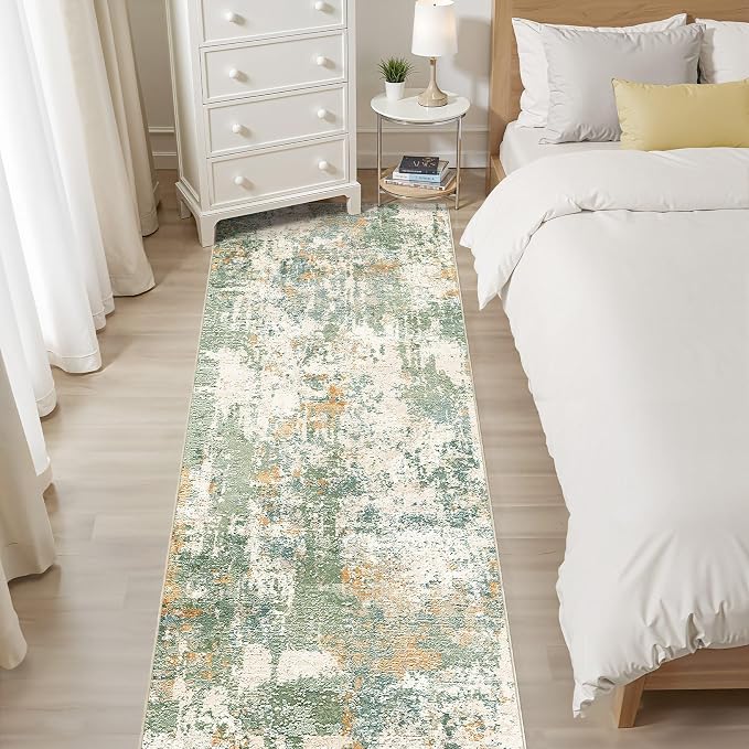 LOONGRUG Runner Rug 2x6 Washable Non-Slip Kitchen Neutral Modern Rug | Abstract - Image 6
