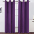 Purple Blackout Curtains 34 x 84 Inch Length/Set of 2 Curtain Panels/Thermal by Lemomo