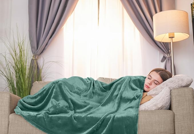 Utopia Bedding Ultra Soft Fleece Bed Blanket Twin Size Celadon | Microfiber - Image 8