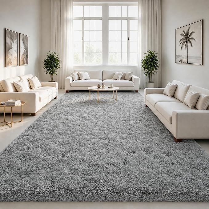 LOCHAS 8x10 Area Rugs Fluffy Living Room Carpets by LOCHAS