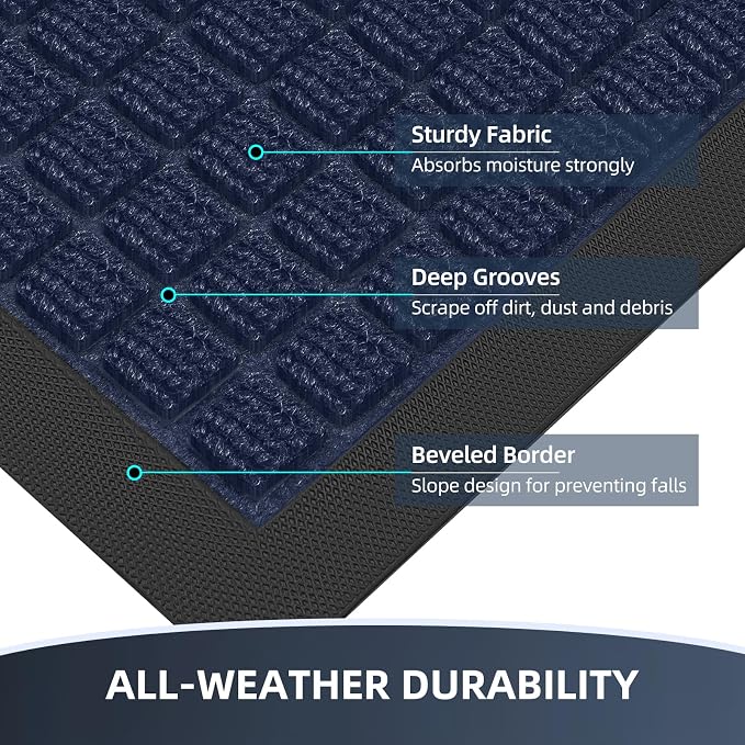 Front Door Mat Outside Entrance, Heavy Duty Waterproof Doormat | 31.5"x20" - Image 4