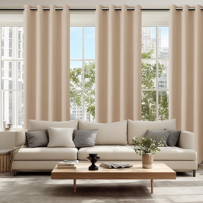 Blackout Curtains for Bedroom, 52 x 96 Inches Long, 2 Panels | Thermal - Image 6