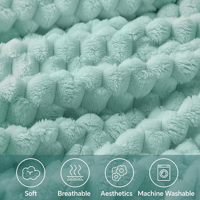 BEDELITE Haze Blue Twin Blanket - Image 3