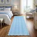 GarveeHome 2.5x8 Scalloped Washable Runner Rug Non Slip Hallway Kitchen Rug | by GarveeHome