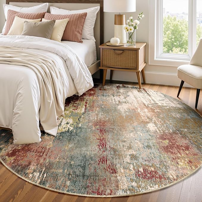 RELEANY Washable Round 8ft Area Rug - Image 3